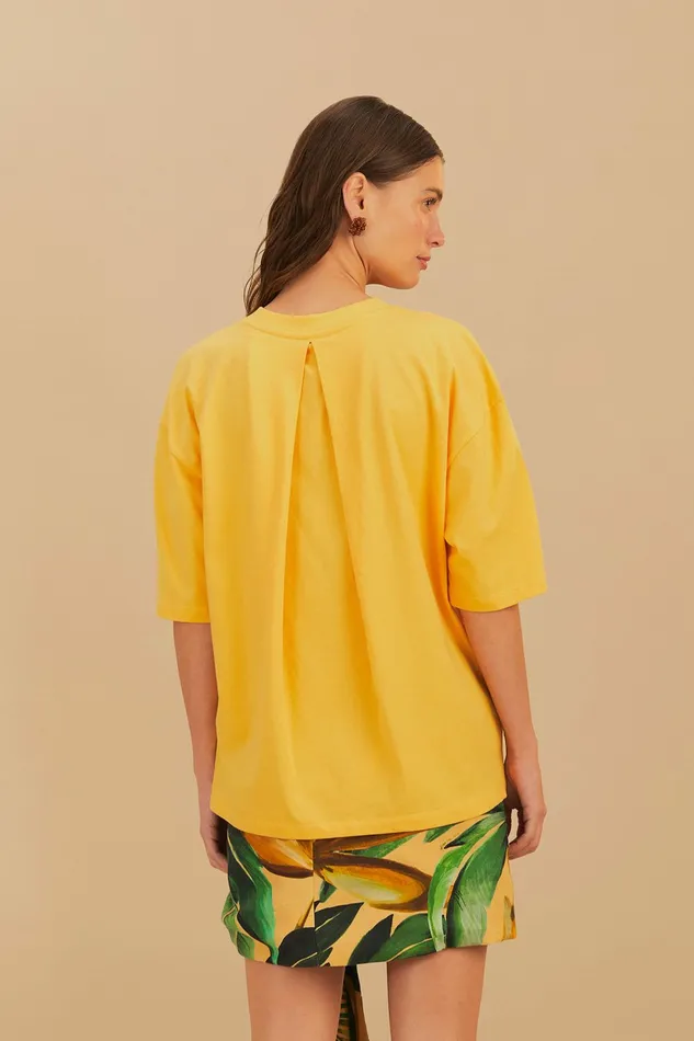 Yellow Organic Cotton TShirt Women FARM Rio Tshirts Yellow Organic Cotton TShirt Women FARM Rio Tshirts